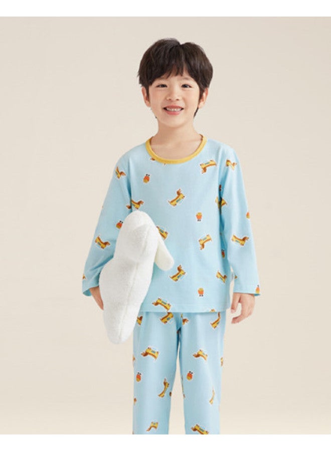 purcotton Spring Children's Pajama Set Cute Print Pattern 7a Grade Antibacterial Care For Baby's Healthy Skin - Image 1